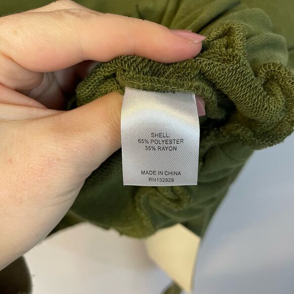 Tularosa Luna Pullover Olive Green Sweatshirt Elastic Hem Long Sleeve Small NWT - Picture 6 of 7